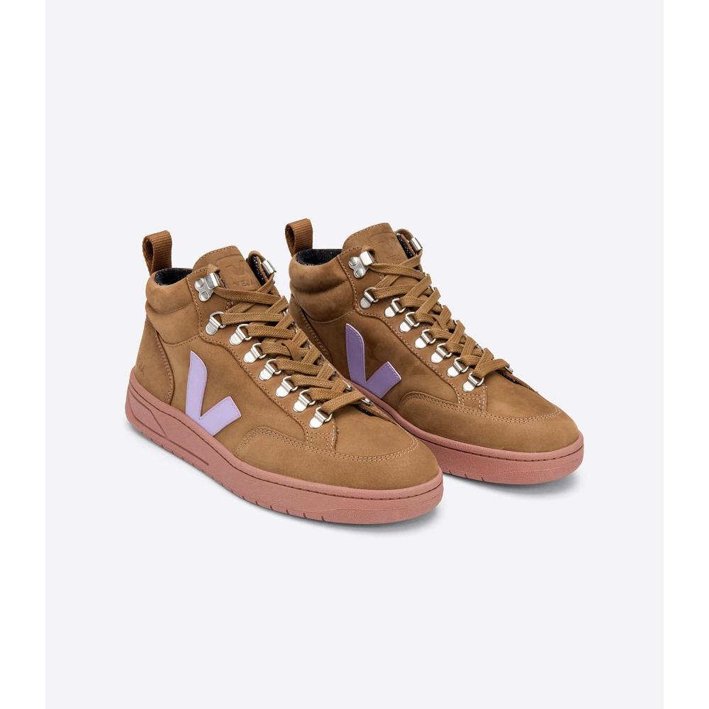 Veja RORAIMA NUBUCK Women's High Tops Coffee | CA 358LIS